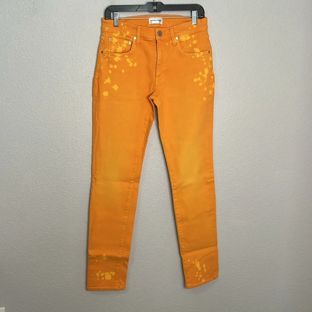 Cotton Citizen Orange Splash Slim Fit Jean Size 31